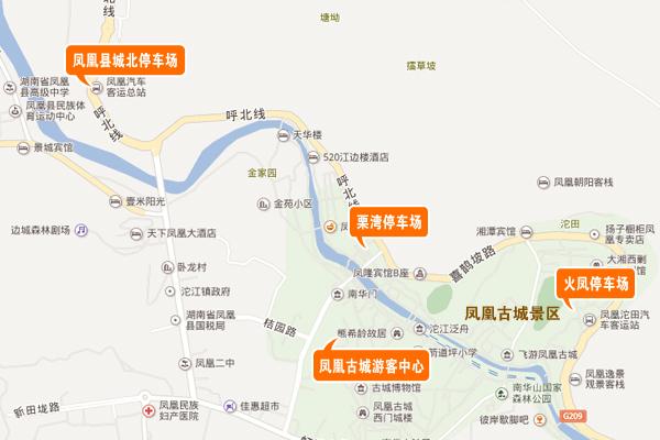凤凰景区地图